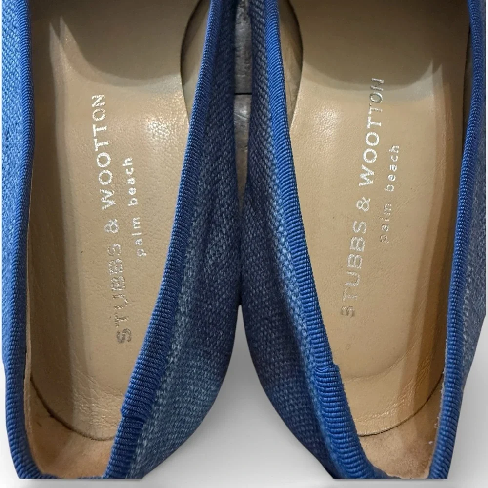 Stubbs & Wooten X Explorers Club Linen Loafers Flag Embroidery 9.5